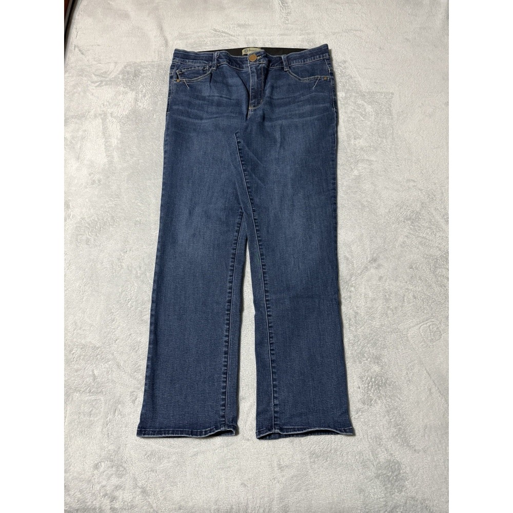 Democracy Jeans Womens 16 Straight Leg Blue Medium Wash 34x29.5